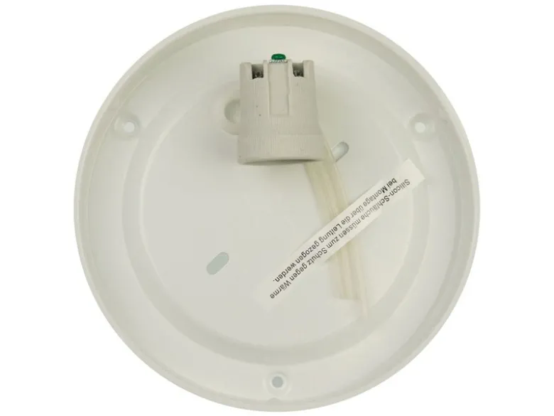LED Deckenleuchte / Deckenschale, Opalglas matt, Dekorring Nickel matt, Ø 30cm