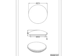 LED Deckenleuchte, Deckenschale PUTZ Sternenhimmel Kunststoff Weiß Ø 27cm IP44