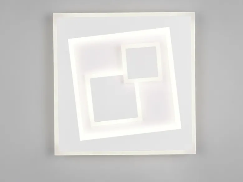 LED Deckenleuchte DEGAS flach dimmbar Fernbedienung, Quadrat 36cm