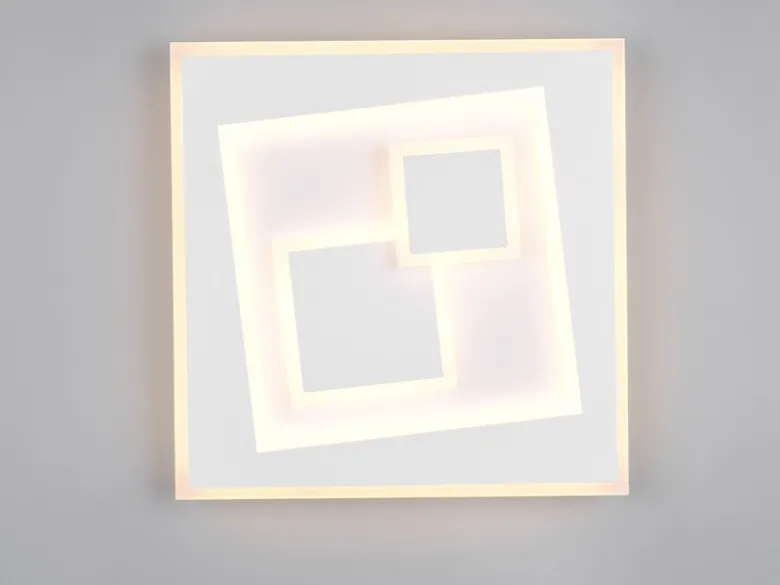 LED Deckenleuchte DEGAS flach dimmbar Fernbedienung, Quadrat 36cm