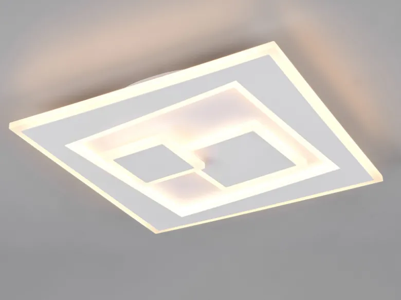 LED Deckenleuchte DEGAS flach dimmbar Fernbedienung, Quadrat 36cm