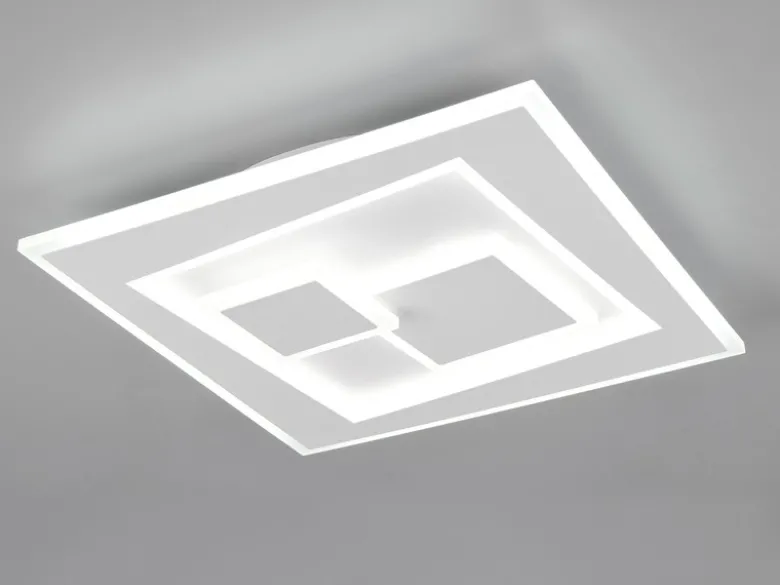 LED Deckenleuchte DEGAS flach dimmbar Fernbedienung, Quadrat 36cm