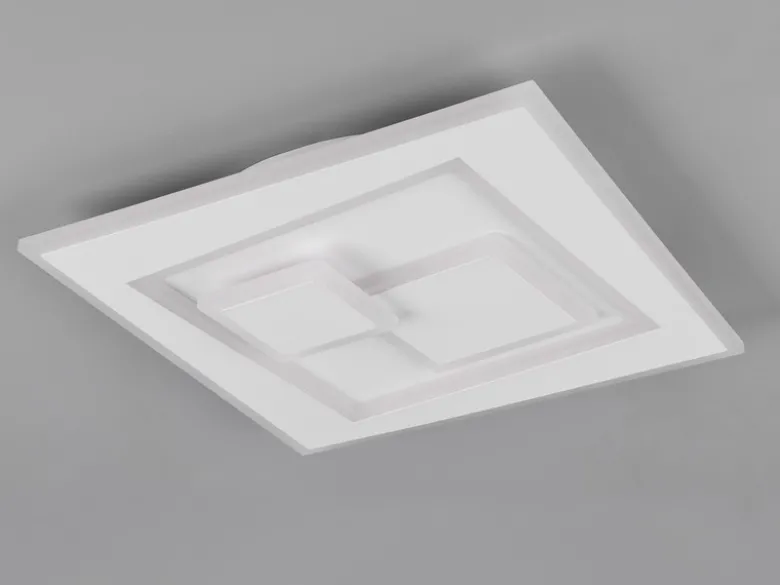LED Deckenleuchte DEGAS flach dimmbar Fernbedienung, Quadrat 36cm