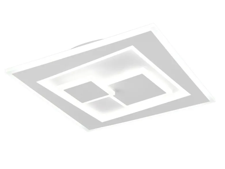 LED Deckenleuchte DEGAS flach dimmbar Fernbedienung, Quadrat 36cm