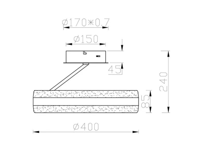 LED Deckenleuchte DIOS dimmbar, Lichttemperatur einstellbar, Schwarz Ø 40cm