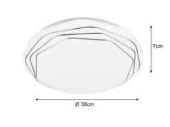 LED Deckenleuchte DIZZY mit Fernbedienung dimmbar & Sternenhimmel, Ø 38cm