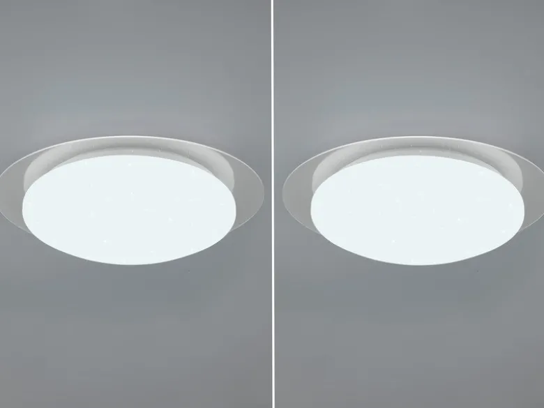 LED Deckenleuchte 2er Set Fernbedienung dimmbar Sternenhimmel Farbwechsel, Ø35cm