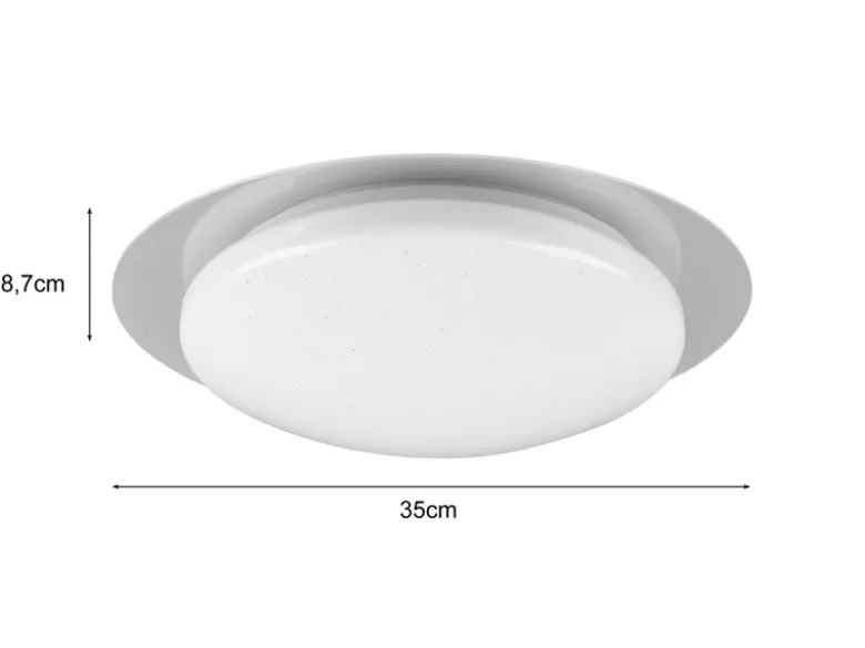 LED Deckenleuchte 2er Set Fernbedienung dimmbar Sternenhimmel Farbwechsel, Ø35cm