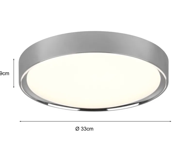 LED Deckenleuchte 2er Set in Silber Chrom IP44 Badlampen, Ø 33cm