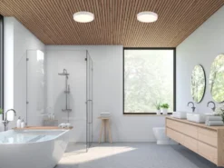 LED Deckenleuchte 2er Set in Weiß IP44 Badlampen, Ø 33cm
