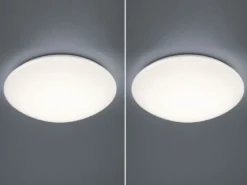 LED Deckenleuchte 2er Set in Weiß IP44 Badlampen, Ø 37cm