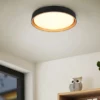 LED Deckenleuchte FELIS mit Fernbedienung & Tageslicht, Schwarz Gold Ø 40cm