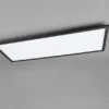 LED Deckenleuchte GAMMA Schwarz Panel mit Nachtlicht rechteckig, Breite 80cm