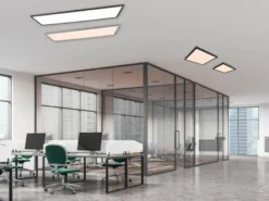 LED Deckenleuchte GAMMA Titan Panel mit Nachtlicht rechteckig, Breite 80cm