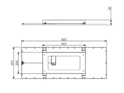 LED Deckenleuchte GAMMA Titan Panel mit Nachtlicht rechteckig, Breite 80cm