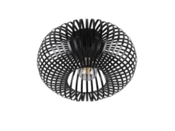 LED Deckenleuchte Gitter Lampenschirm Metall in Schwarz, Ø 30cm
