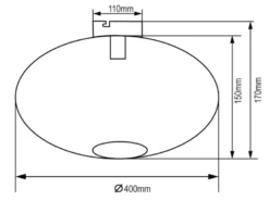 LED Deckenleuchte Gitter Lampenschirm Metall in Kupfer antik Ø 40cm