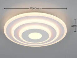 LED Deckenleuchte GOYA ultraflach mit Fernbedienung, klein, dimmbar Weiß, Ø 30cm