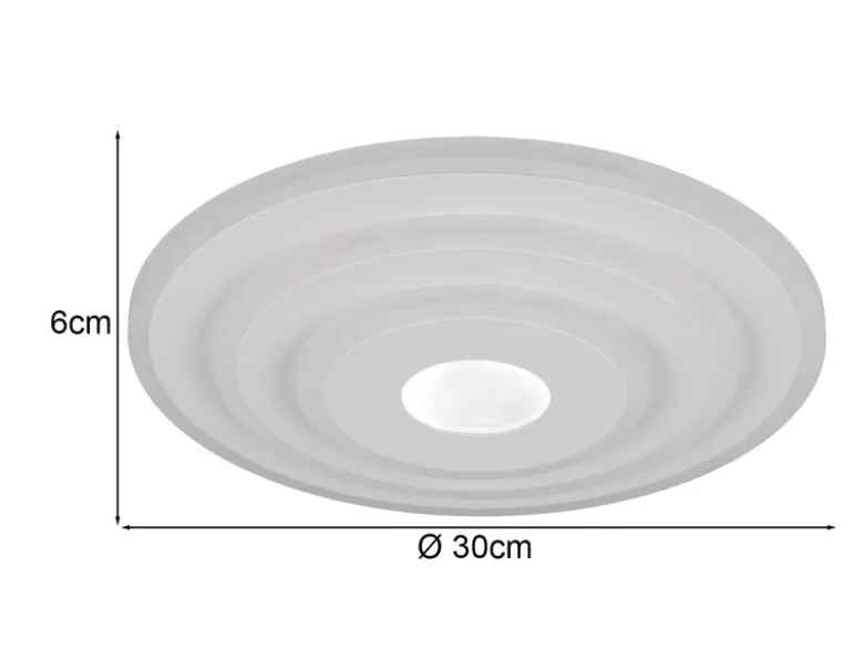 LED Deckenleuchte GOYA ultraflach mit Fernbedienung, klein, dimmbar Weiß, Ø 30cm