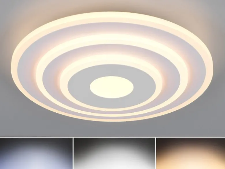 LED Deckenleuchte GOYA ultraflach mit Fernbedienung, klein, dimmbar Weiß, Ø 30cm