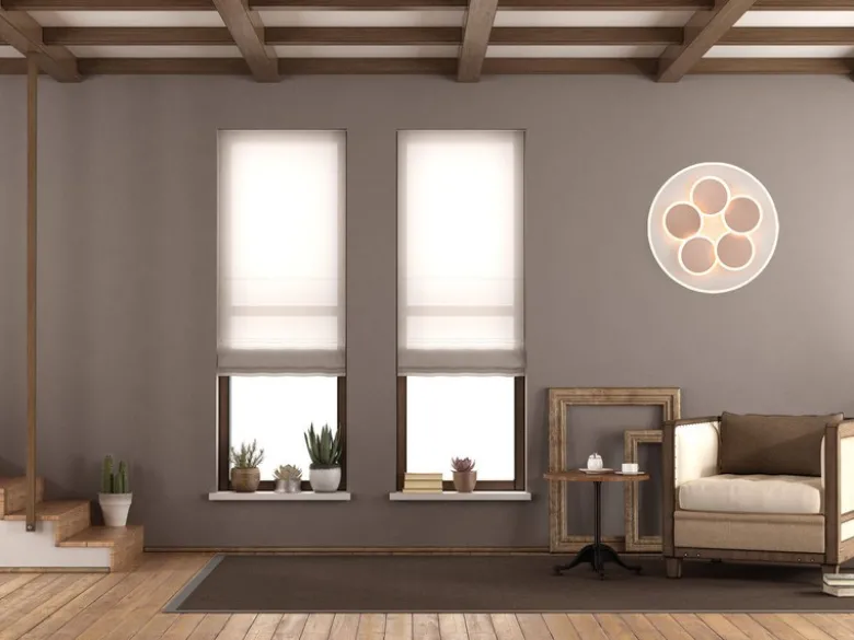 LED Deckenleuchte Grau Coffee dimmbar mit Fernbedienung & Tageslicht Ø 49cm