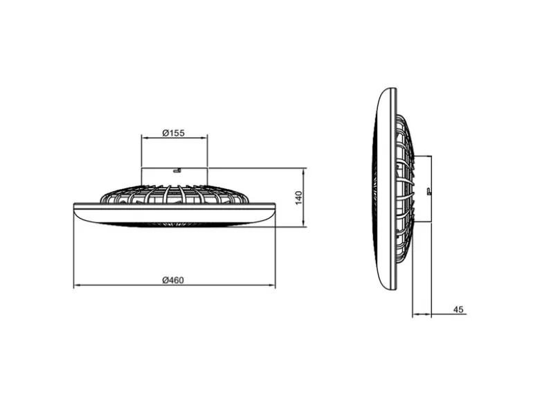 LED Deckenleuchte HOLMSUND mit Fernbedienung dimmbar RGBW und Ventilator Ø 46cm