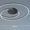 LED Deckenleuchte HOLY Schwarz, dimmbar & Tageslicht, Ø 68cm