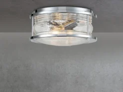 LED Deckenleuchte in Chrom für Badezimmer & Wohnraum, Ø30,5cm