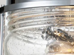 LED Deckenleuchte in Chrom für Badezimmer & Wohnraum, Ø30,5cm