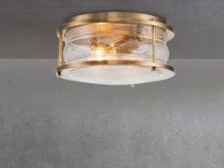 LED Deckenleuchte in Messing für Badezimmer & Wohnraum, Ø30,5cm