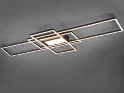 LED Deckenleuchte IRVINE Anthrazit mit Fernbedienung hell & dimmbar Breite 105cm