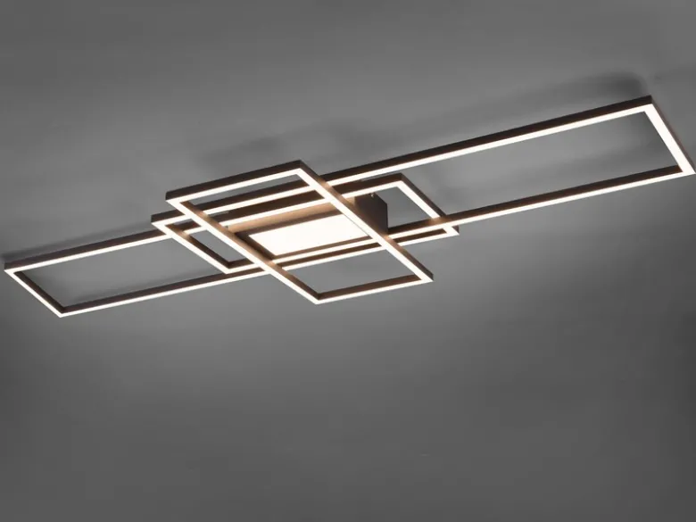 LED Deckenleuchte IRVINE Anthrazit mit Fernbedienung hell & dimmbar Breite 105cm