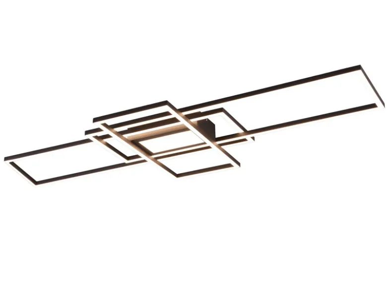 LED Deckenleuchte IRVINE Anthrazit mit Fernbedienung hell & dimmbar Breite 105cm