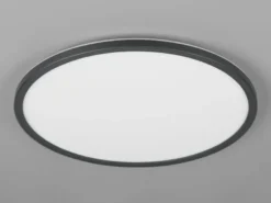 LED Deckenleuchte JOKO ultraflach mit Fernbedienung, dimmbar, Schwarz, Ø 42cm