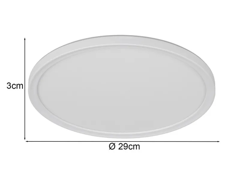 LED Deckenleuchte JOKO ultraflach mit Fernbedienung, dimmbar, Weiß, Ø 29cm