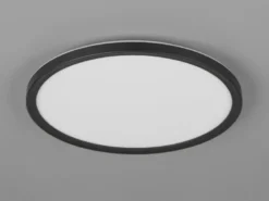 LED Deckenleuchte JOKO ultraflach mit Fernbedienung, dimmbar, Schwarz, Ø 29cm