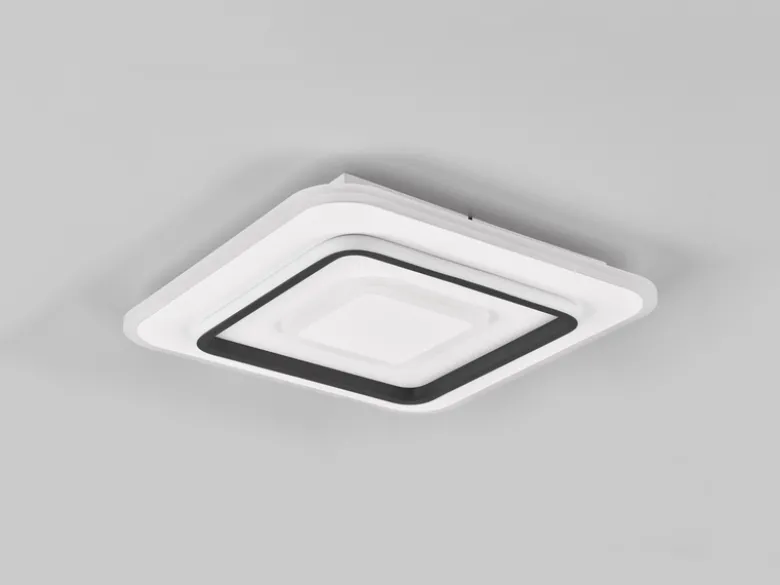LED Deckenleuchte JORA flach & hell mit Fernbedienung dimmbar, Quadrat 39cm