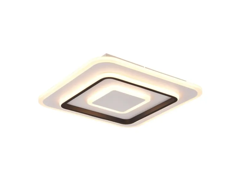 LED Deckenleuchte JORA flach & hell mit Fernbedienung dimmbar, Quadrat 39cm