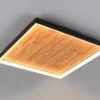 LED Deckenleuchte KALEA aus Naturholz flach & dimmbar, Quadrat 45cm