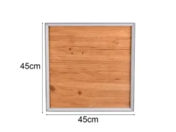 LED Deckenleuchte KALEA aus Naturholz flach & dimmbar, Quadrat 45cm