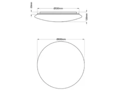 LED Deckenleuchte KATO dimmbar mit Sternenhimmel & Fernbedienung, Ø 60cm