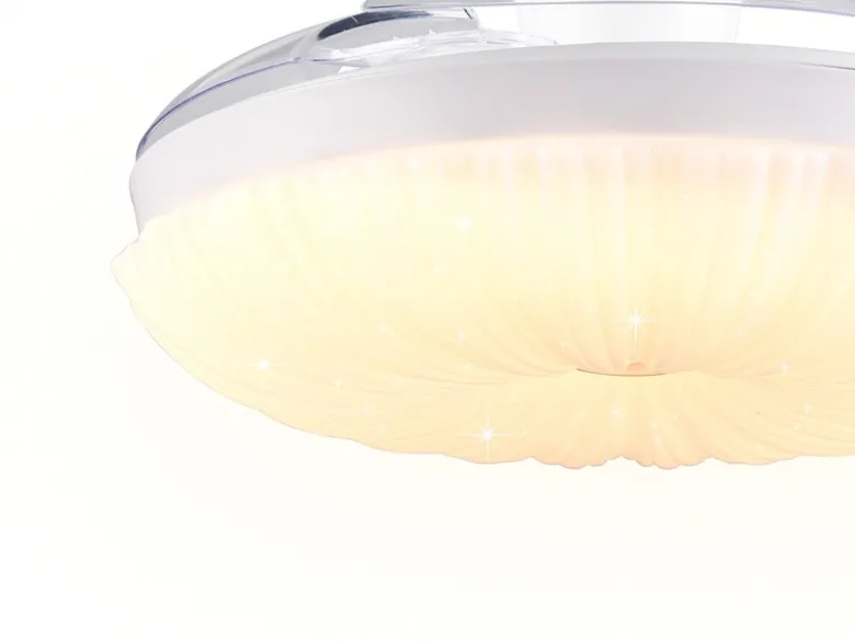 LED Deckenleuchte KIRUNA mit Ventilator und Fernbedienung Ø 49cm - max. 106cm