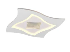 LED Deckenleuchte KLINT flach mit Fernbedienung & RGB, dimmbar Quadrat 50cm