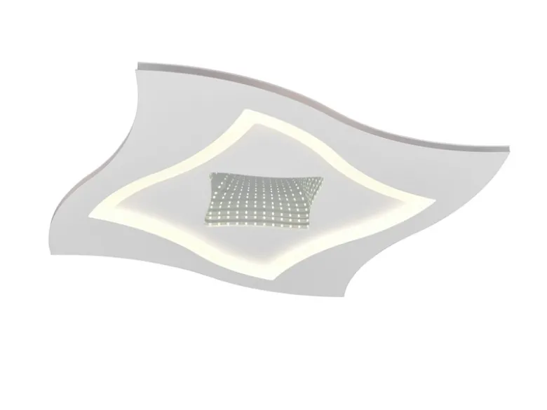 LED Deckenleuchte KLINT flach mit Fernbedienung & RGB, dimmbar Quadrat 50cm