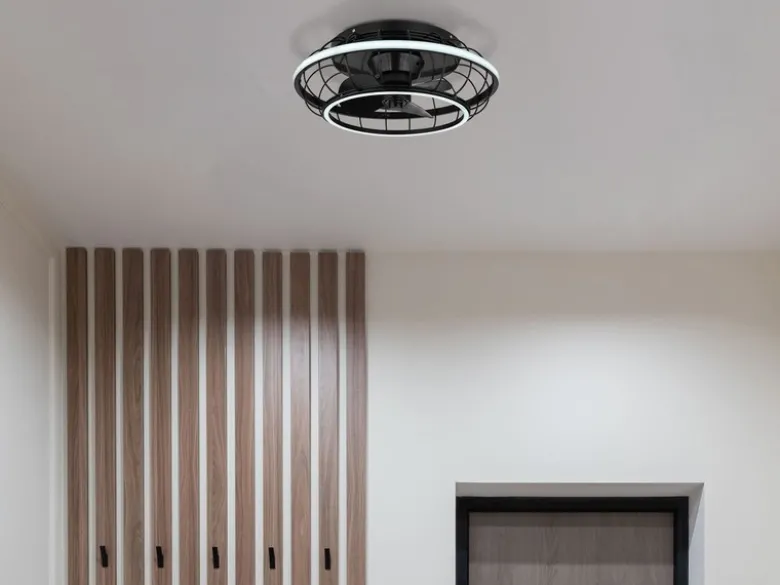 LED Deckenleuchte LEONHARD mit Ventilator & Fernbedienung, dimmbar, Ø 50cm