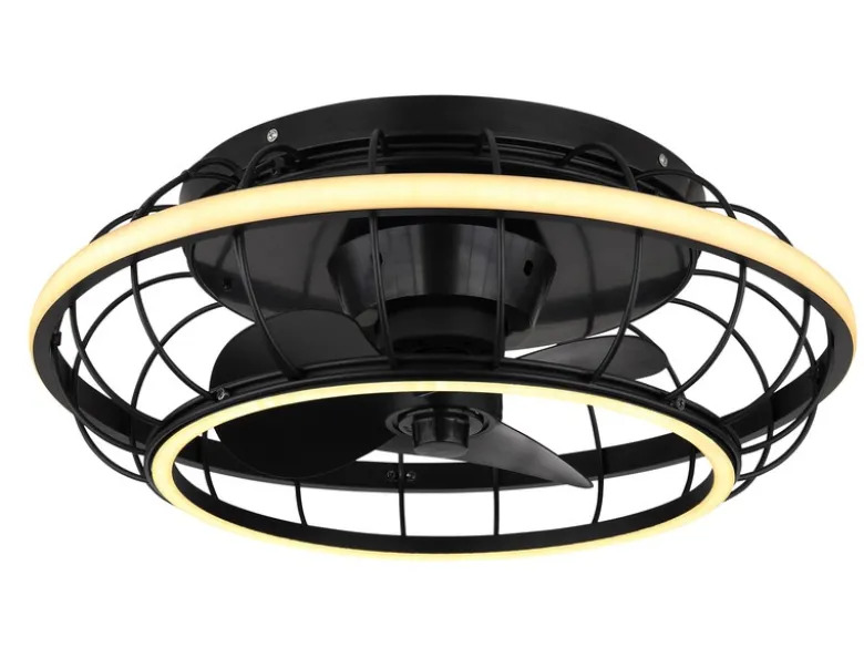 LED Deckenleuchte LEONHARD mit Ventilator & Fernbedienung, dimmbar, Ø 50cm