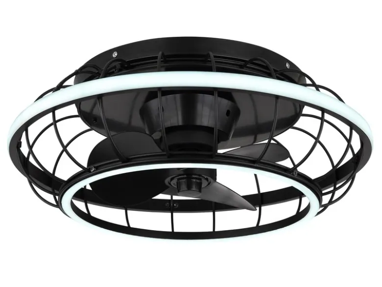 LED Deckenleuchte LEONHARD mit Ventilator & Fernbedienung, dimmbar, Ø 50cm