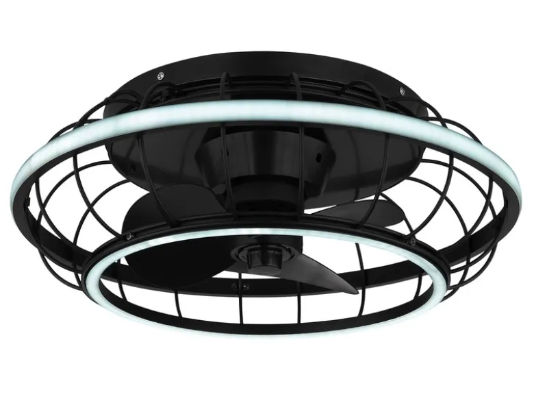 LED Deckenleuchte LEONHARD mit Ventilator & Fernbedienung, dimmbar, Ø 50cm