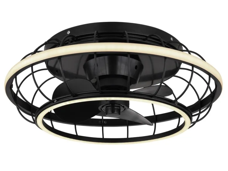 LED Deckenleuchte LEONHARD mit Ventilator & Fernbedienung, dimmbar, Ø 50cm