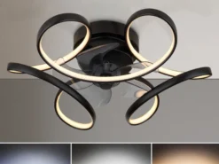 LED Deckenleuchte LORIS mit Ventilator & Fernbedienung, dimmbar, Ø 56cm
